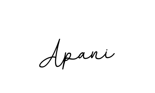 Design your own signature with our free online signature maker. With this signature software, you can create a handwritten (BallpointsItalic-DORy9) signature for name Apani. Apani signature style 11 images and pictures png