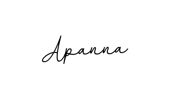 Design your own signature with our free online signature maker. With this signature software, you can create a handwritten (BallpointsItalic-DORy9) signature for name Apanna. Apanna signature style 11 images and pictures png