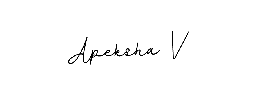 Apeksha V stylish signature style. Best Handwritten Sign (BallpointsItalic-DORy9) for my name. Handwritten Signature Collection Ideas for my name Apeksha V. Apeksha V signature style 11 images and pictures png