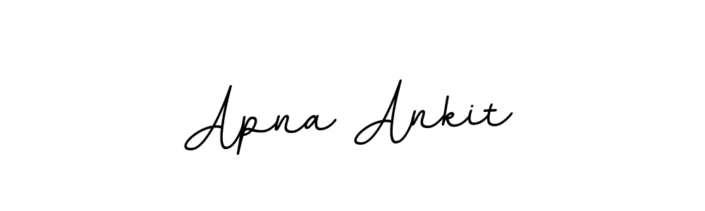 How to make Apna Ankit name signature. Use BallpointsItalic-DORy9 style for creating short signs online. This is the latest handwritten sign. Apna Ankit signature style 11 images and pictures png