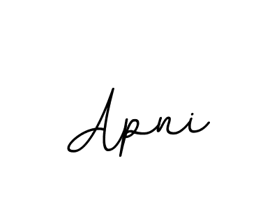 How to make Apni name signature. Use BallpointsItalic-DORy9 style for creating short signs online. This is the latest handwritten sign. Apni signature style 11 images and pictures png