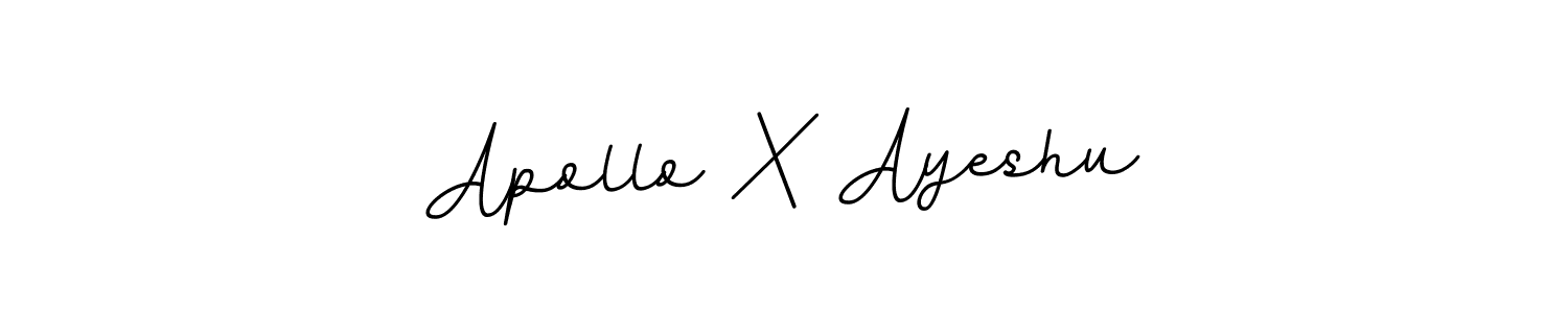 Create a beautiful signature design for name Apollo X Ayeshu. With this signature (BallpointsItalic-DORy9) fonts, you can make a handwritten signature for free. Apollo X Ayeshu signature style 11 images and pictures png