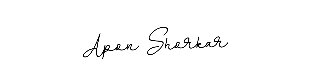 Also we have Apon Shorkar name is the best signature style. Create professional handwritten signature collection using BallpointsItalic-DORy9 autograph style. Apon Shorkar signature style 11 images and pictures png