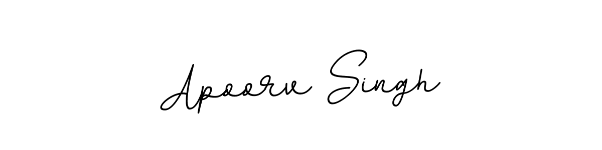 Make a beautiful signature design for name Apoorv Singh. With this signature (BallpointsItalic-DORy9) style, you can create a handwritten signature for free. Apoorv Singh signature style 11 images and pictures png