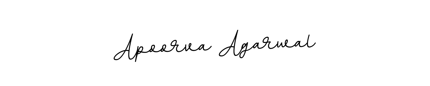 How to make Apoorva Agarwal name signature. Use BallpointsItalic-DORy9 style for creating short signs online. This is the latest handwritten sign. Apoorva Agarwal signature style 11 images and pictures png