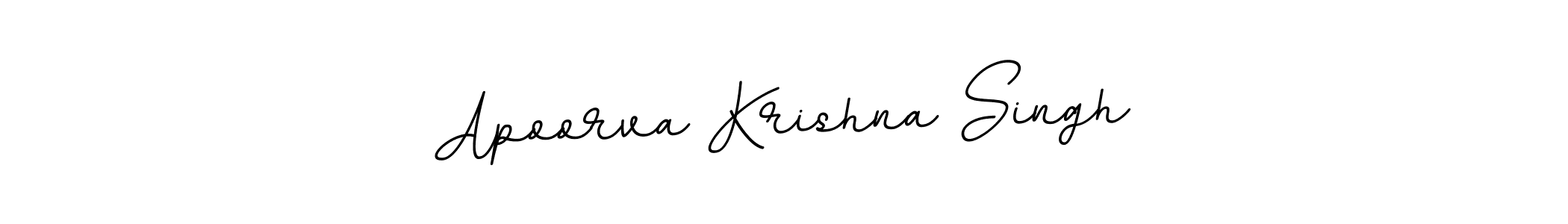 Create a beautiful signature design for name Apoorva Krishna Singh. With this signature (BallpointsItalic-DORy9) fonts, you can make a handwritten signature for free. Apoorva Krishna Singh signature style 11 images and pictures png