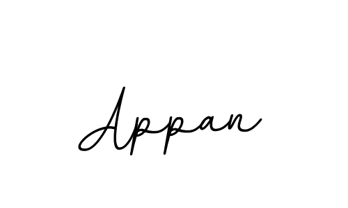 Design your own signature with our free online signature maker. With this signature software, you can create a handwritten (BallpointsItalic-DORy9) signature for name Appan. Appan signature style 11 images and pictures png