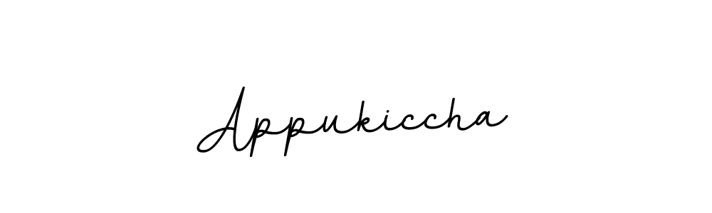 Design your own signature with our free online signature maker. With this signature software, you can create a handwritten (BallpointsItalic-DORy9) signature for name Appukiccha. Appukiccha signature style 11 images and pictures png