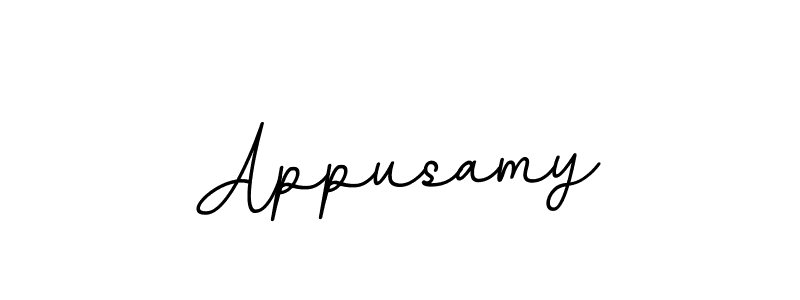 Use a signature maker to create a handwritten signature online. With this signature software, you can design (BallpointsItalic-DORy9) your own signature for name Appusamy. Appusamy signature style 11 images and pictures png