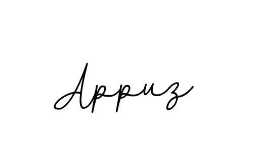 Use a signature maker to create a handwritten signature online. With this signature software, you can design (BallpointsItalic-DORy9) your own signature for name Appuz. Appuz signature style 11 images and pictures png