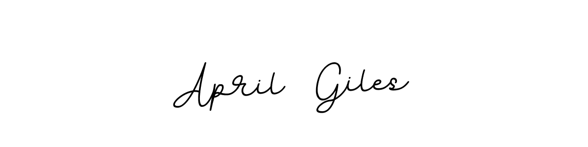 You should practise on your own different ways (BallpointsItalic-DORy9) to write your name (April  Giles) in signature. don't let someone else do it for you. April  Giles signature style 11 images and pictures png