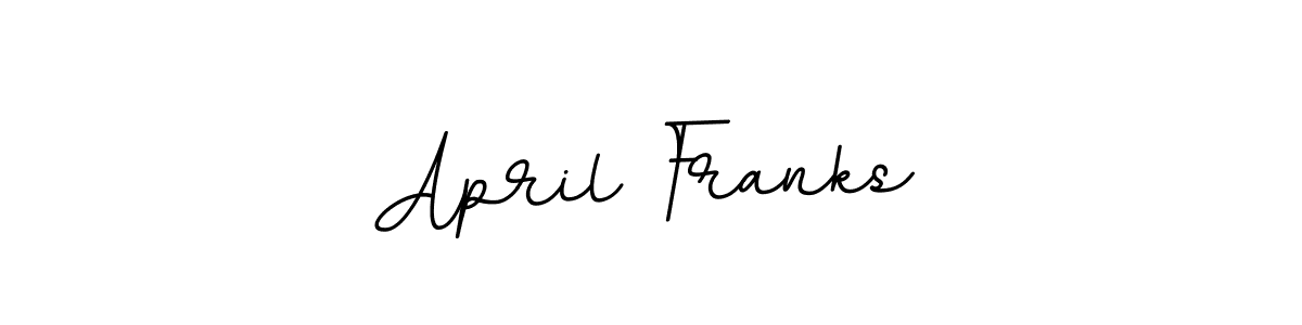 How to make April Franks name signature. Use BallpointsItalic-DORy9 style for creating short signs online. This is the latest handwritten sign. April Franks signature style 11 images and pictures png