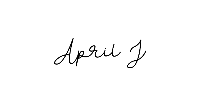 Make a beautiful signature design for name April J. With this signature (BallpointsItalic-DORy9) style, you can create a handwritten signature for free. April J signature style 11 images and pictures png