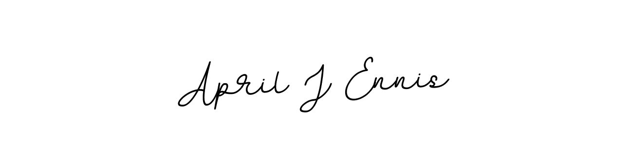 How to make April J Ennis name signature. Use BallpointsItalic-DORy9 style for creating short signs online. This is the latest handwritten sign. April J Ennis signature style 11 images and pictures png