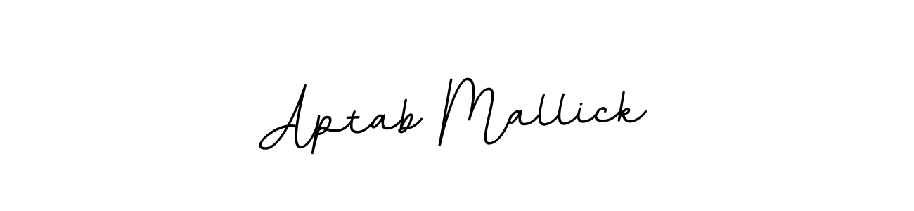 Make a beautiful signature design for name Aptab Mallick. With this signature (BallpointsItalic-DORy9) style, you can create a handwritten signature for free. Aptab Mallick signature style 11 images and pictures png