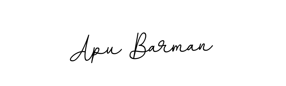 Design your own signature with our free online signature maker. With this signature software, you can create a handwritten (BallpointsItalic-DORy9) signature for name Apu Barman. Apu Barman signature style 11 images and pictures png