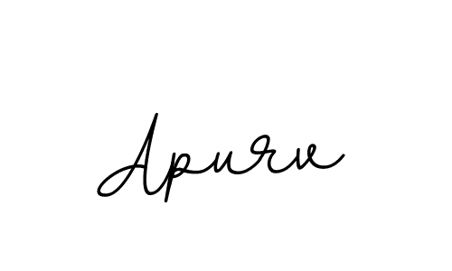 Design your own signature with our free online signature maker. With this signature software, you can create a handwritten (BallpointsItalic-DORy9) signature for name Apurv. Apurv signature style 11 images and pictures png