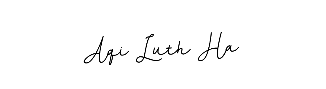 It looks lik you need a new signature style for name Aqi Luth Ha. Design unique handwritten (BallpointsItalic-DORy9) signature with our free signature maker in just a few clicks. Aqi Luth Ha signature style 11 images and pictures png