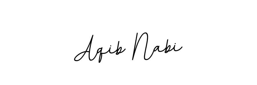 How to make Aqib Nabi name signature. Use BallpointsItalic-DORy9 style for creating short signs online. This is the latest handwritten sign. Aqib Nabi signature style 11 images and pictures png