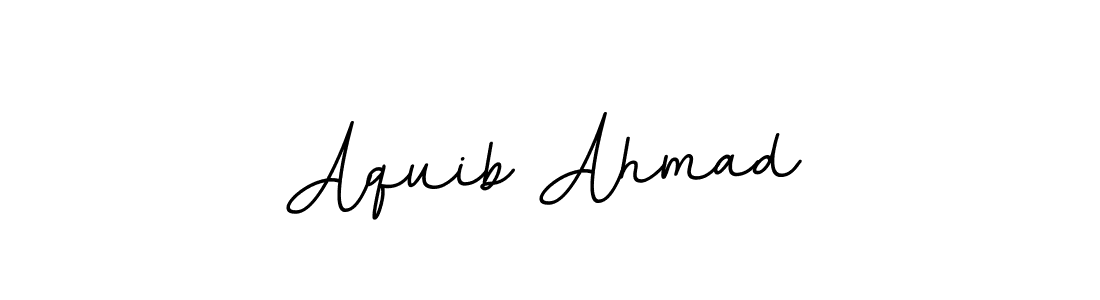 How to make Aquib Ahmad name signature. Use BallpointsItalic-DORy9 style for creating short signs online. This is the latest handwritten sign. Aquib Ahmad signature style 11 images and pictures png