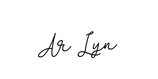How to make Ar Lyn name signature. Use BallpointsItalic-DORy9 style for creating short signs online. This is the latest handwritten sign. Ar Lyn signature style 11 images and pictures png