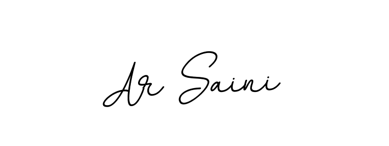 Make a beautiful signature design for name Ar Saini. With this signature (BallpointsItalic-DORy9) style, you can create a handwritten signature for free. Ar Saini signature style 11 images and pictures png