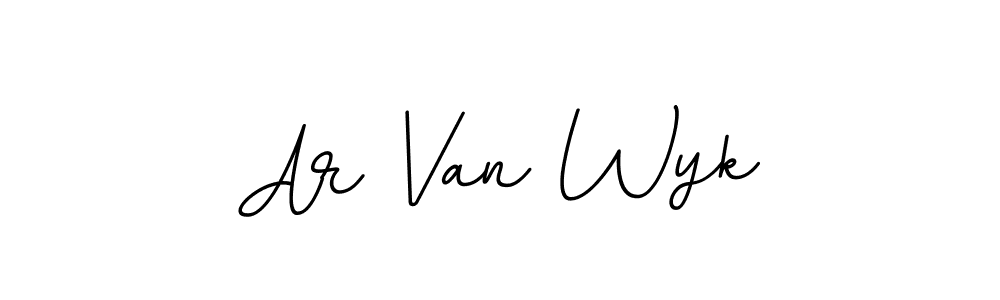 How to make Ar Van Wyk name signature. Use BallpointsItalic-DORy9 style for creating short signs online. This is the latest handwritten sign. Ar Van Wyk signature style 11 images and pictures png