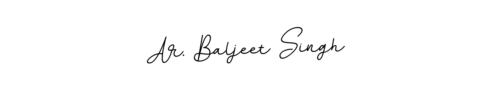The best way (BallpointsItalic-DORy9) to make a short signature is to pick only two or three words in your name. The name Ar. Baljeet Singh include a total of six letters. For converting this name. Ar. Baljeet Singh signature style 11 images and pictures png