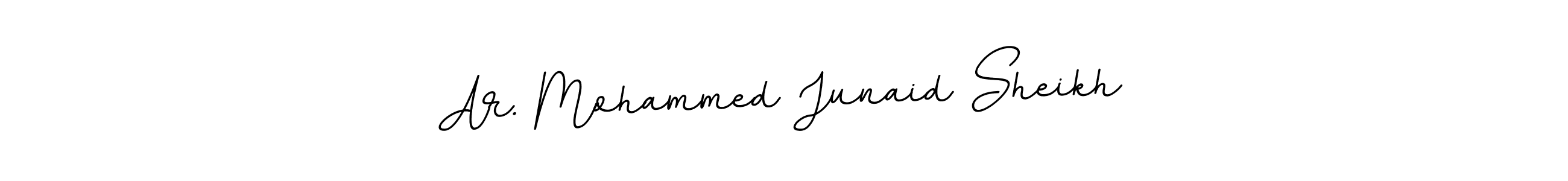 Create a beautiful signature design for name Ar. Mohammed Junaid Sheikh. With this signature (BallpointsItalic-DORy9) fonts, you can make a handwritten signature for free. Ar. Mohammed Junaid Sheikh signature style 11 images and pictures png