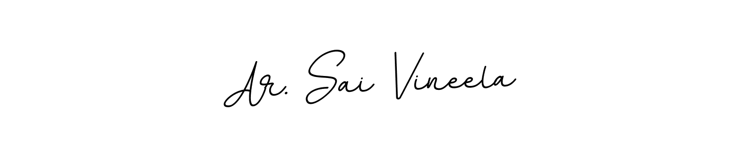 Ar. Sai Vineela stylish signature style. Best Handwritten Sign (BallpointsItalic-DORy9) for my name. Handwritten Signature Collection Ideas for my name Ar. Sai Vineela. Ar. Sai Vineela signature style 11 images and pictures png