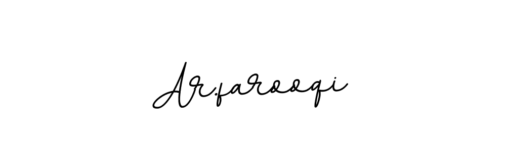 You should practise on your own different ways (BallpointsItalic-DORy9) to write your name (Ar.farooqi) in signature. don't let someone else do it for you. Ar.farooqi signature style 11 images and pictures png