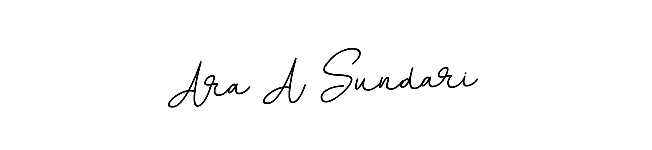 Use a signature maker to create a handwritten signature online. With this signature software, you can design (BallpointsItalic-DORy9) your own signature for name Ara A Sundari. Ara A Sundari signature style 11 images and pictures png