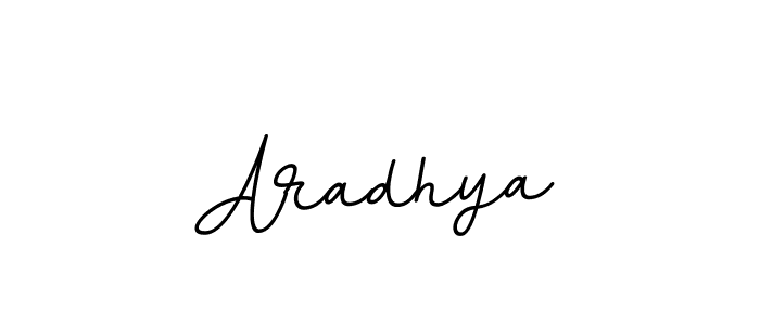 Use a signature maker to create a handwritten signature online. With this signature software, you can design (BallpointsItalic-DORy9) your own signature for name Aradhya. Aradhya signature style 11 images and pictures png