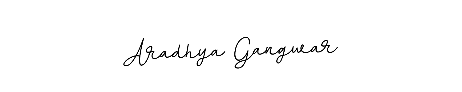 How to make Aradhya Gangwar name signature. Use BallpointsItalic-DORy9 style for creating short signs online. This is the latest handwritten sign. Aradhya Gangwar signature style 11 images and pictures png