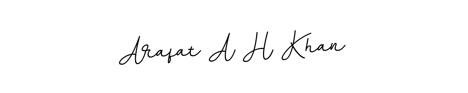 Use a signature maker to create a handwritten signature online. With this signature software, you can design (BallpointsItalic-DORy9) your own signature for name Arafat A H Khan. Arafat A H Khan signature style 11 images and pictures png