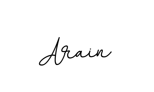 Design your own signature with our free online signature maker. With this signature software, you can create a handwritten (BallpointsItalic-DORy9) signature for name Arain. Arain signature style 11 images and pictures png