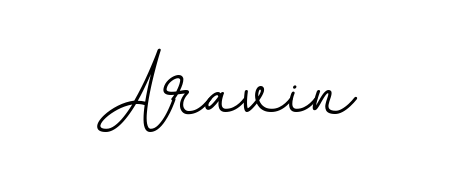 A sleek calligraphic signature for name Aravin utilizing BallpointsItalic-DORy9 styling. Great for adding personal signatures to photos and art. Aravin signature style 11 images and pictures png