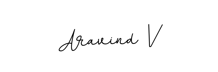 Aravind V stylish signature style. Best Handwritten Sign (BallpointsItalic-DORy9) for my name. Handwritten Signature Collection Ideas for my name Aravind V. Aravind V signature style 11 images and pictures png