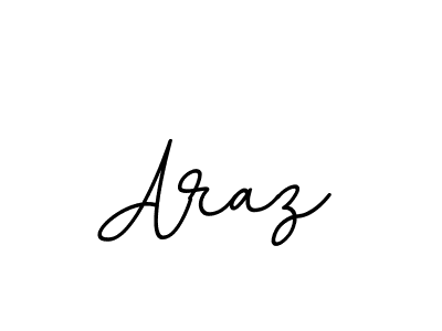 Use a signature maker to create a handwritten signature online. With this signature software, you can design (BallpointsItalic-DORy9) your own signature for name Araz. Araz signature style 11 images and pictures png