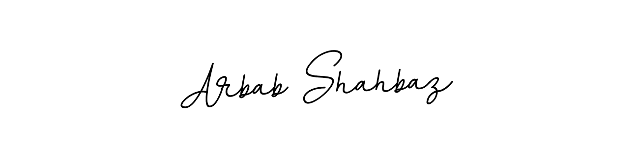 How to make Arbab Shahbaz name signature. Use BallpointsItalic-DORy9 style for creating short signs online. This is the latest handwritten sign. Arbab Shahbaz signature style 11 images and pictures png