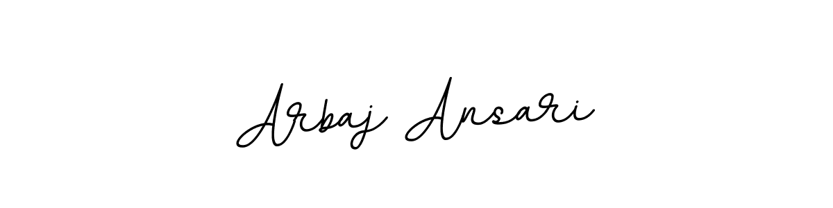 Use a signature maker to create a handwritten signature online. With this signature software, you can design (BallpointsItalic-DORy9) your own signature for name Arbaj Ansari. Arbaj Ansari signature style 11 images and pictures png