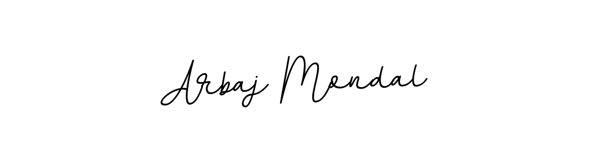 Create a beautiful signature design for name Arbaj Mondal. With this signature (BallpointsItalic-DORy9) fonts, you can make a handwritten signature for free. Arbaj Mondal signature style 11 images and pictures png