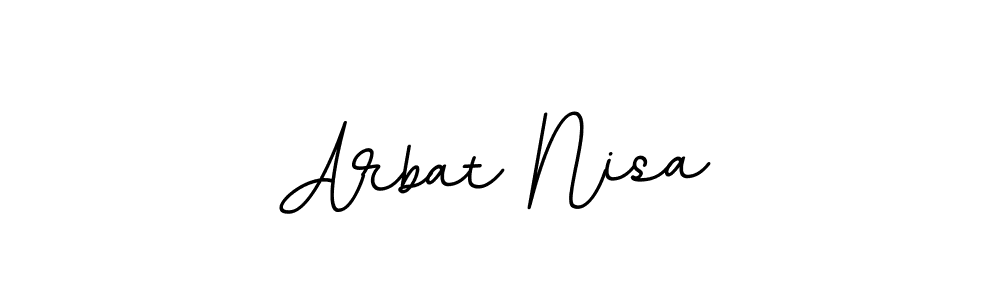 Use a signature maker to create a handwritten signature online. With this signature software, you can design (BallpointsItalic-DORy9) your own signature for name Arbat Nisa. Arbat Nisa signature style 11 images and pictures png