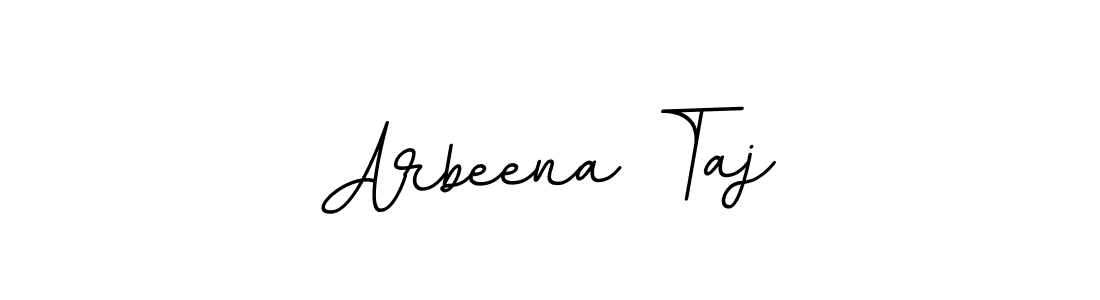 Create a beautiful signature design for name Arbeena Taj. With this signature (BallpointsItalic-DORy9) fonts, you can make a handwritten signature for free. Arbeena Taj signature style 11 images and pictures png