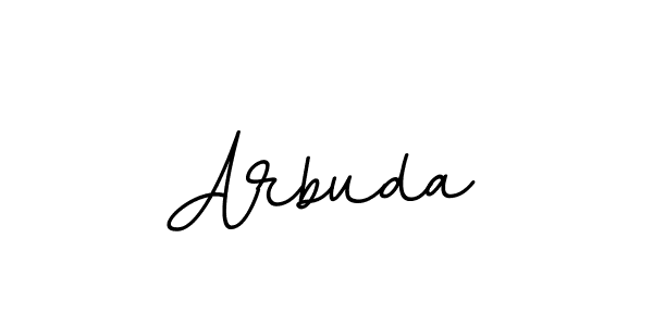 Use a signature maker to create a handwritten signature online. With this signature software, you can design (BallpointsItalic-DORy9) your own signature for name Arbuda. Arbuda signature style 11 images and pictures png