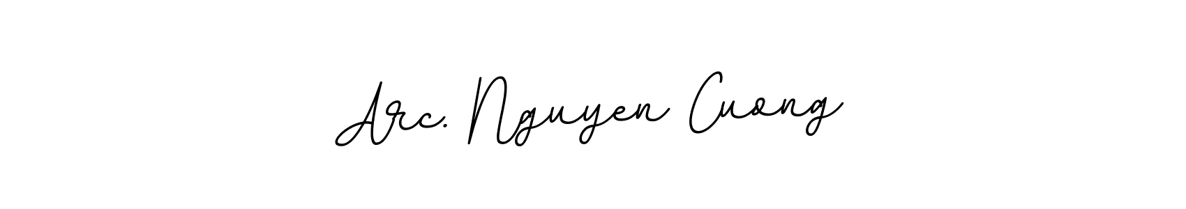 How to make Arc. Nguyen Cuong name signature. Use BallpointsItalic-DORy9 style for creating short signs online. This is the latest handwritten sign. Arc. Nguyen Cuong signature style 11 images and pictures png