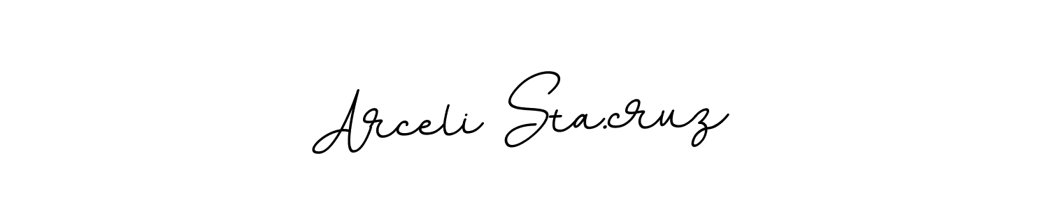 You should practise on your own different ways (BallpointsItalic-DORy9) to write your name (Arceli Sta.cruz) in signature. don't let someone else do it for you. Arceli Sta.cruz signature style 11 images and pictures png