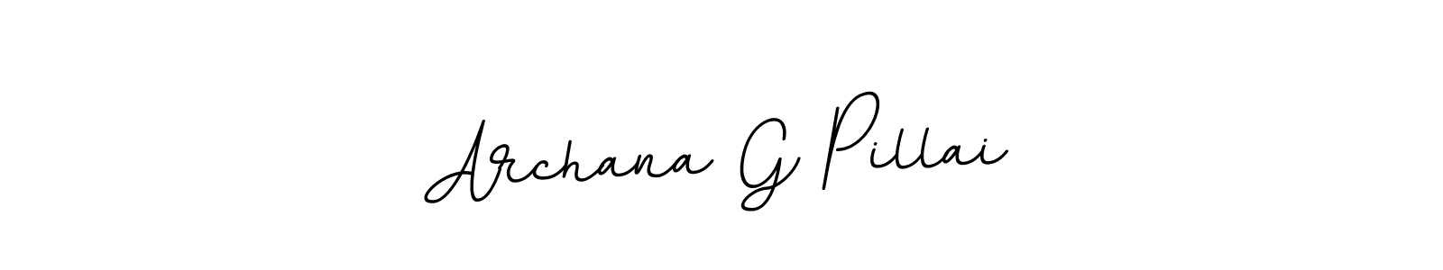 Create a beautiful signature design for name Archana G Pillai. With this signature (BallpointsItalic-DORy9) fonts, you can make a handwritten signature for free. Archana G Pillai signature style 11 images and pictures png