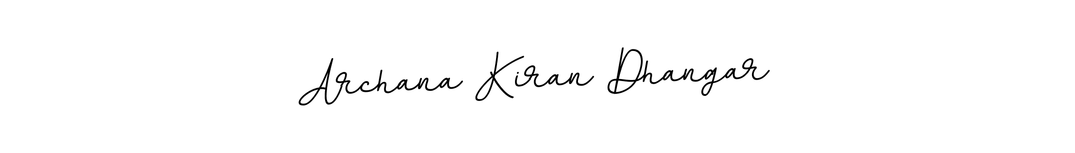 The best way (BallpointsItalic-DORy9) to make a short signature is to pick only two or three words in your name. The name Archana Kiran Dhangar include a total of six letters. For converting this name. Archana Kiran Dhangar signature style 11 images and pictures png