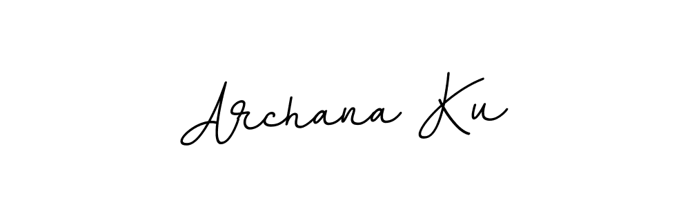 The best way (BallpointsItalic-DORy9) to make a short signature is to pick only two or three words in your name. The name Archana Ku include a total of six letters. For converting this name. Archana Ku signature style 11 images and pictures png